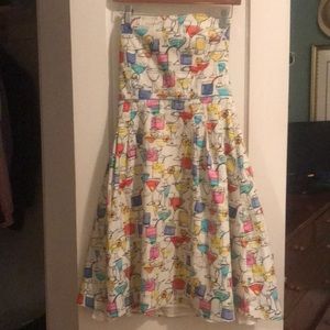 David Meister lined empire waist  dress.